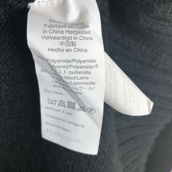 J Crew Jewel Shoulder Sweater Dress Black S Wool - Picture 6 of 6